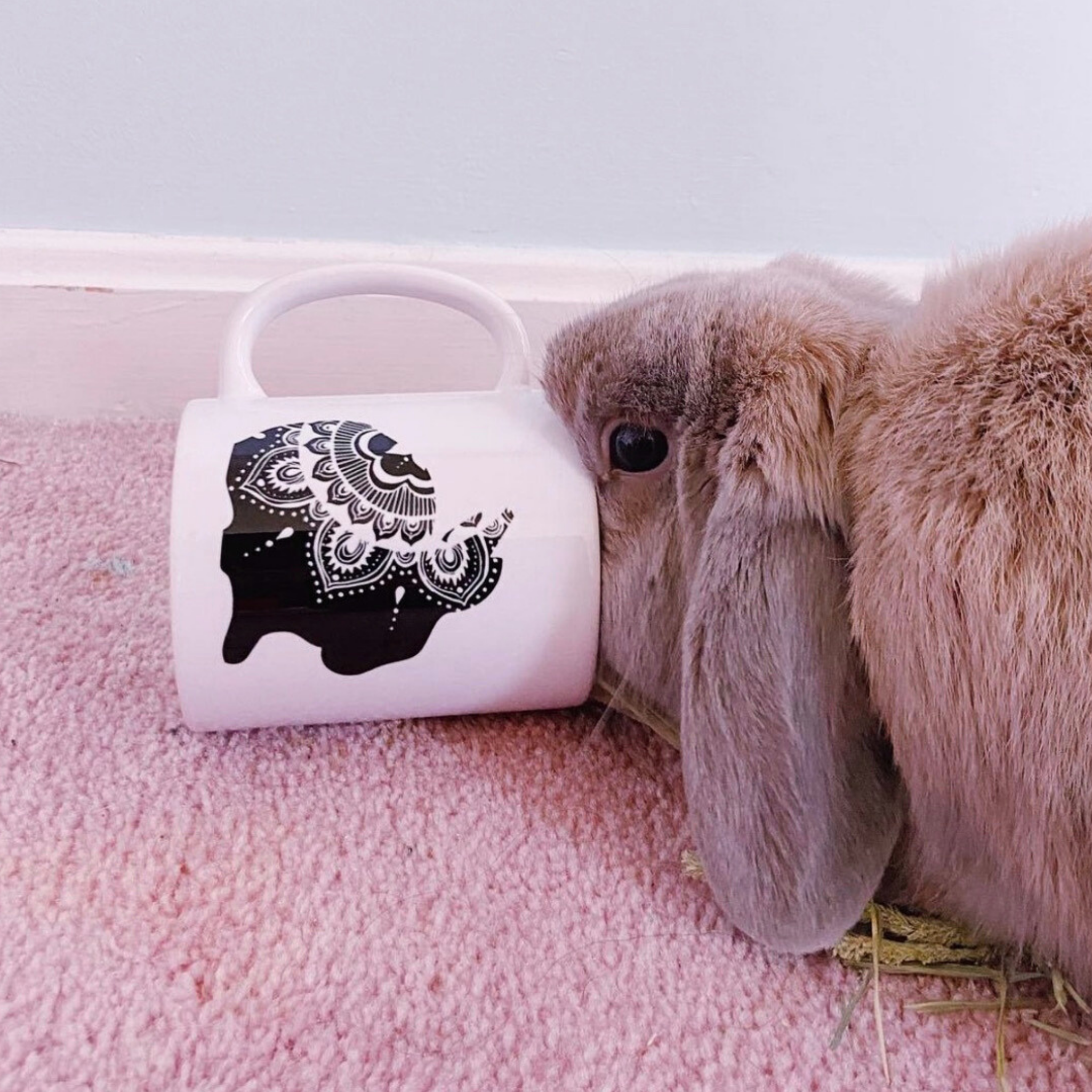 Boho Bunny Mandala Mug