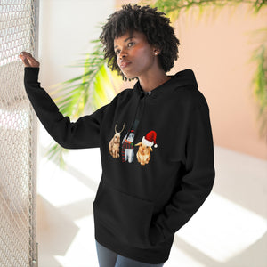 Christmas Bunny Trio Premium Pullover Hoodie