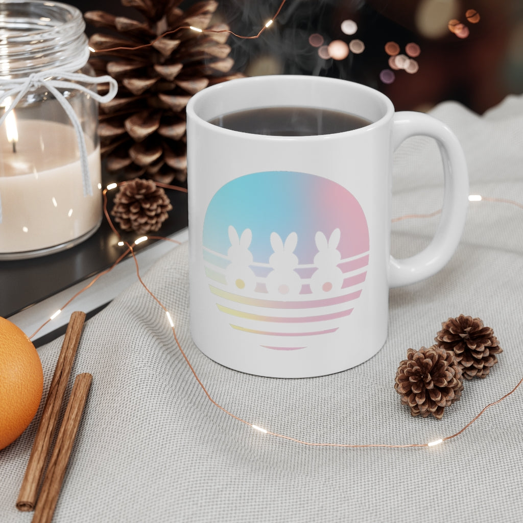 Pastel Sunset Bunnies Mug