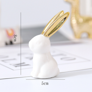 Ceramic Bunny Ring Holder Paper Weight