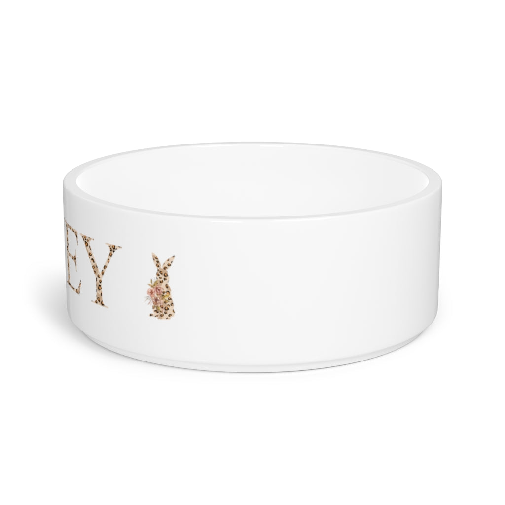 Leopard Print Personalized Bunny Bowl