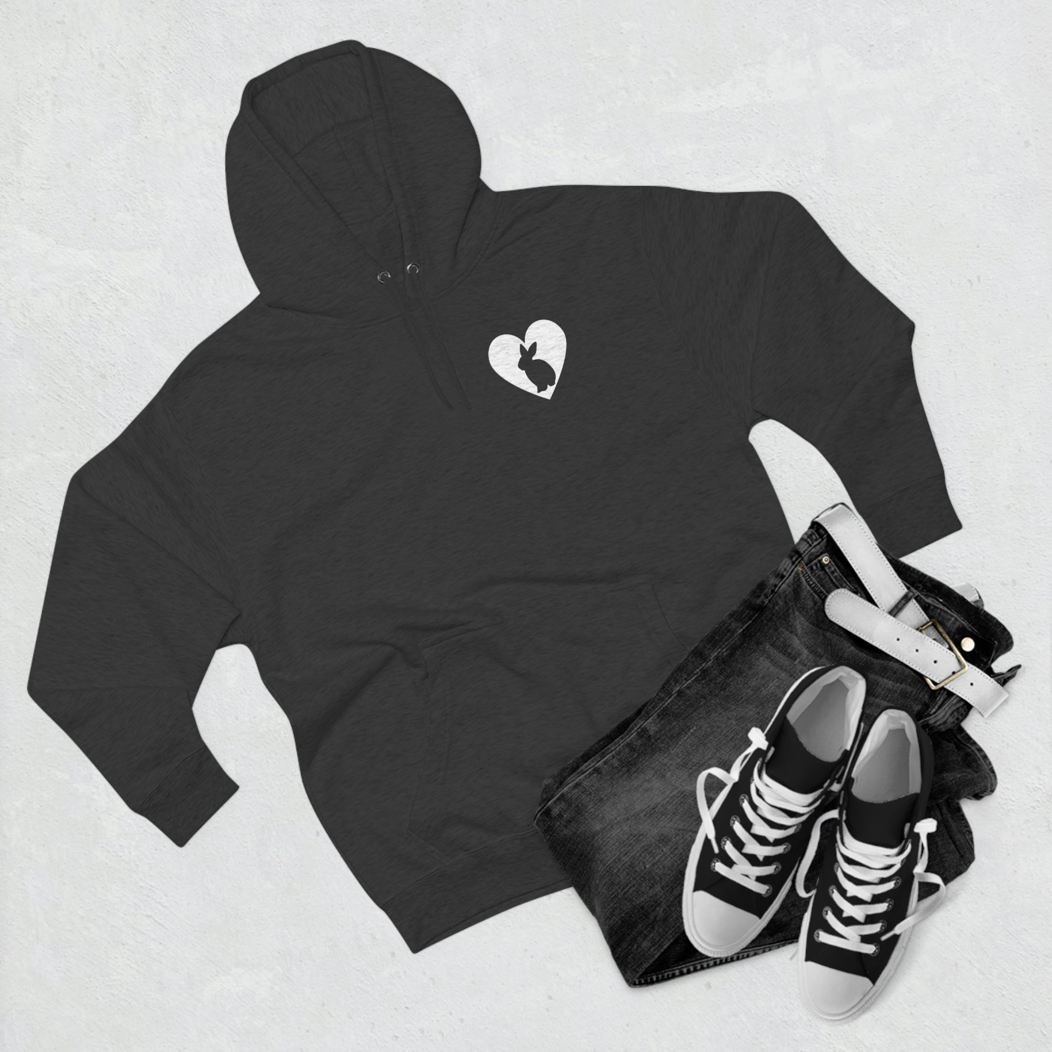 Rabbit Heart Premium Pullover Hoodie