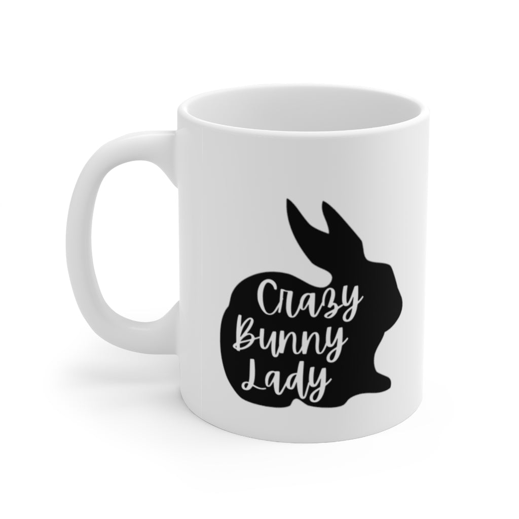 Crazy Bunny Lady Silhouette Mug