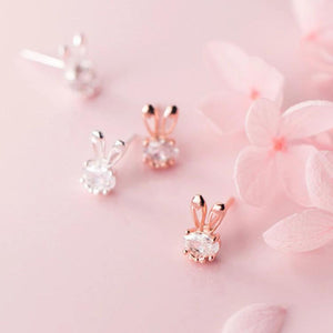 Radiant Bunny Stud Earrings