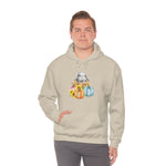 Load image into Gallery viewer, Watercolor Lop Bunny and Pumpkins Hoodie
