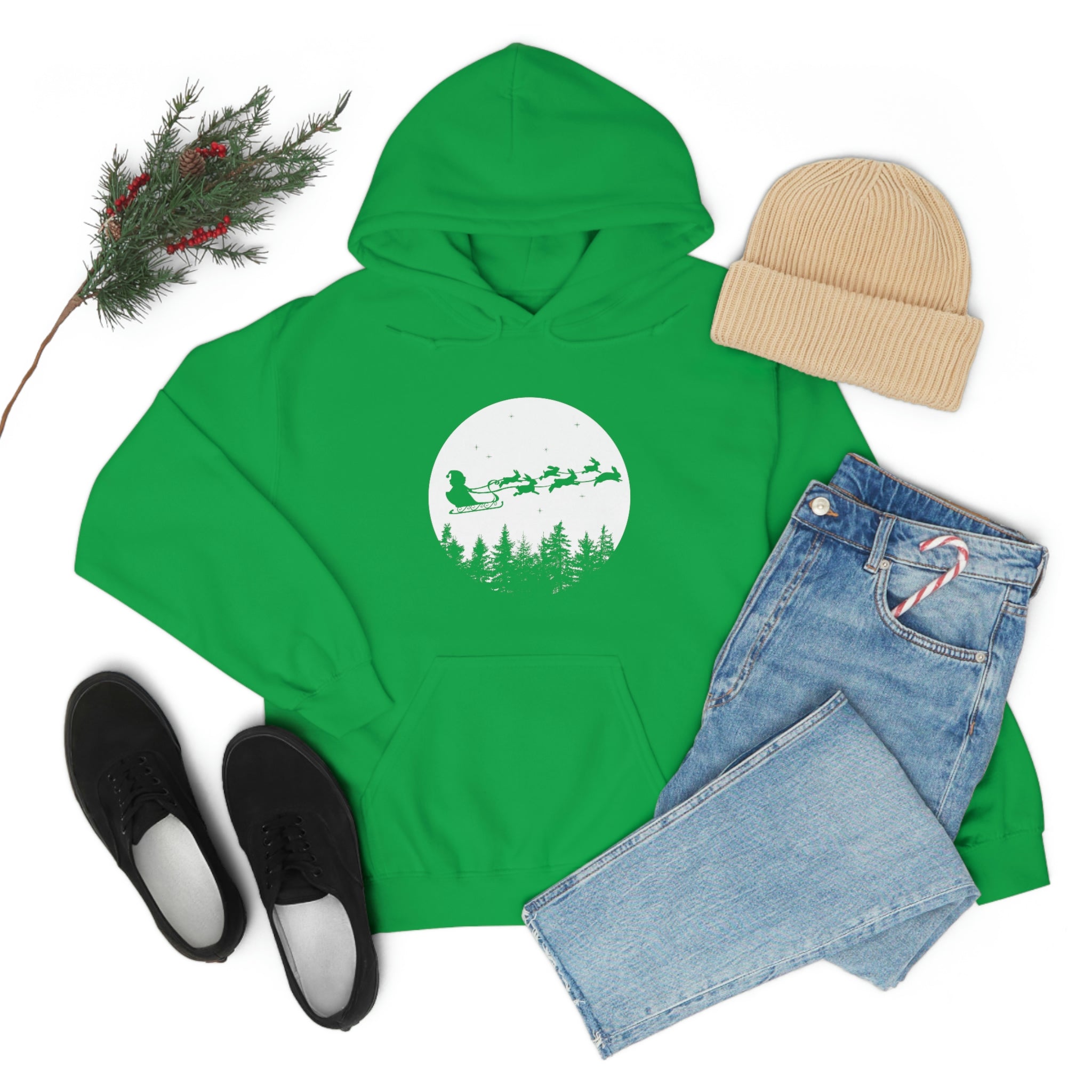 Xmas Moon Bunny Hoodie