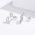 Load image into Gallery viewer, Bunny Doodle Earrings
