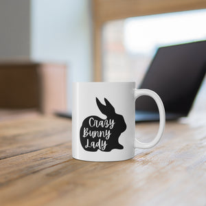 Crazy Bunny Lady Silhouette Mug