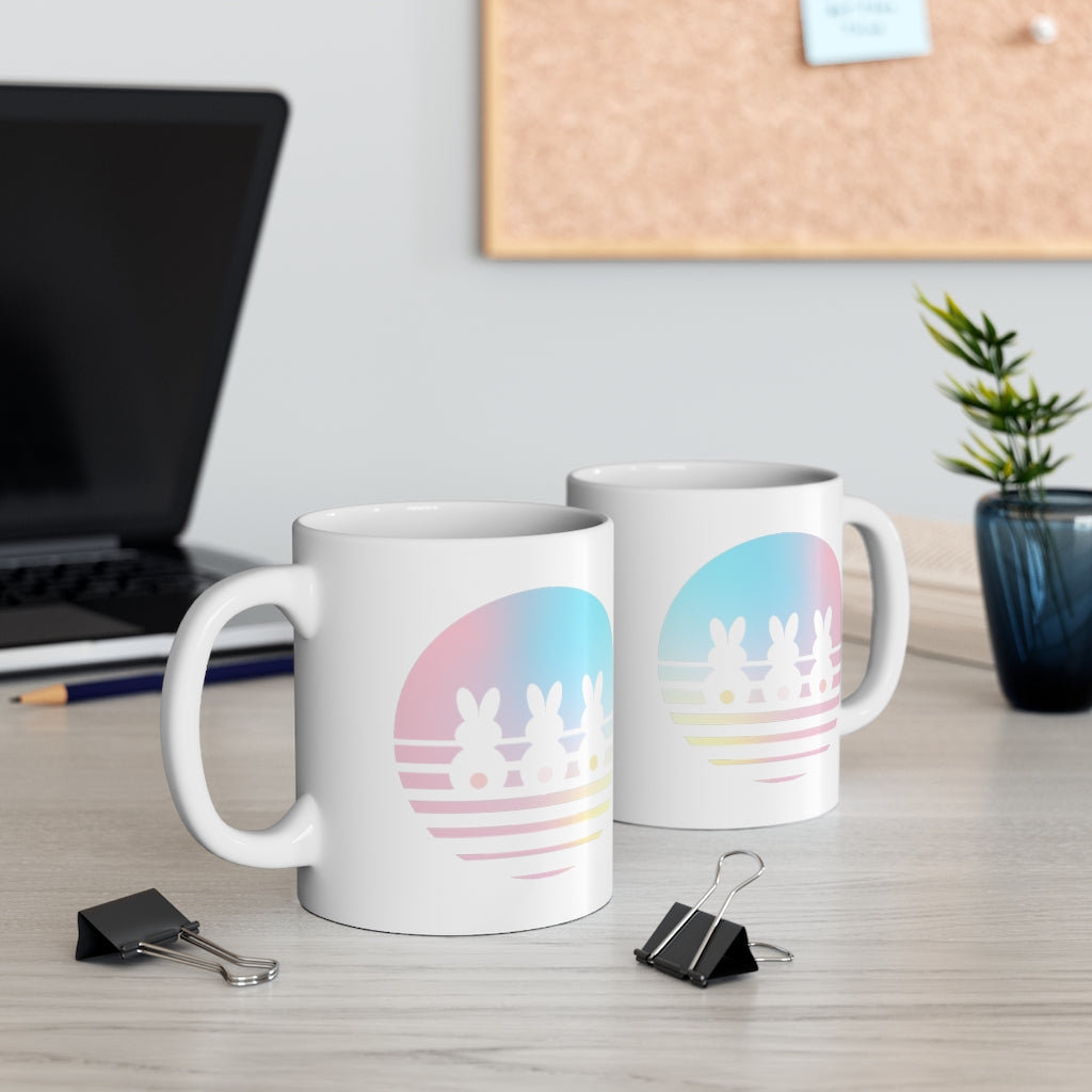 Pastel Sunset Bunnies Mug