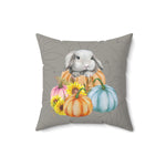 Load image into Gallery viewer, Lop Bunny and Pumpkins Pillow
