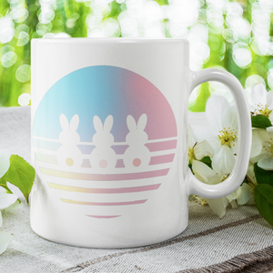 Pastel Sunset Bunnies Mug