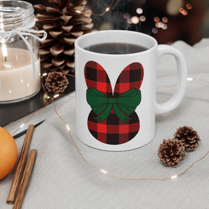 Xmas Bow Bunny Mug