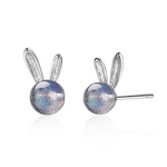 Load image into Gallery viewer, Moonstone Bunny Earrings

