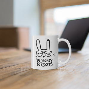 Hers Bunny Nerd White Mug