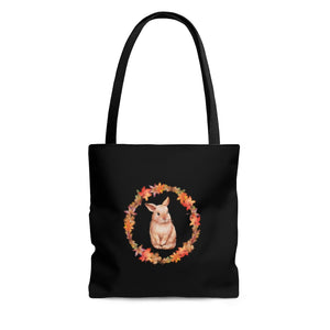 Fall Wreath Bunny Tote Bag