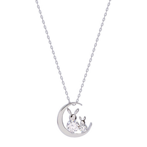 Over The Moon Bunnies Necklace