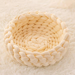 Load image into Gallery viewer, Chunky Knit Basket Bunny Bed
