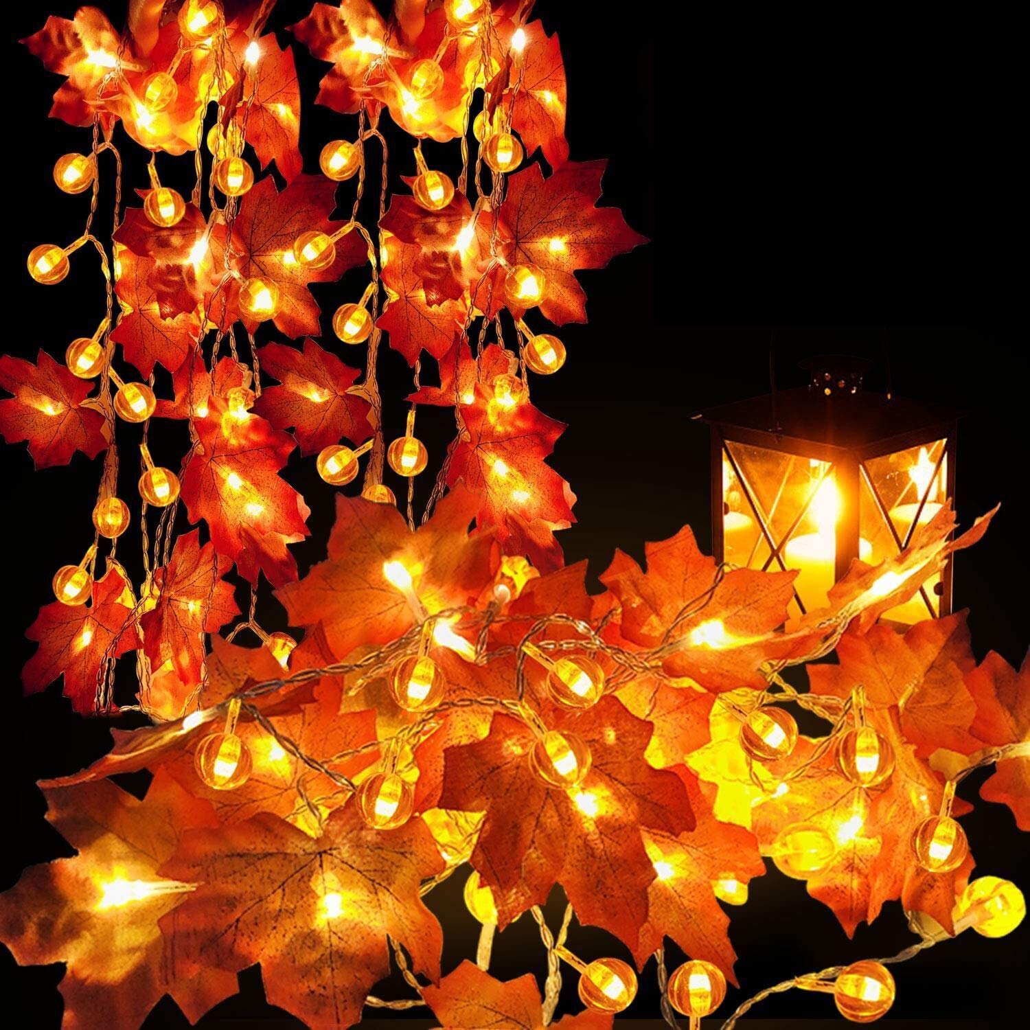 Fall Leaf String Lights