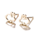 Load image into Gallery viewer, Hollow Bunny Stud Earrings
