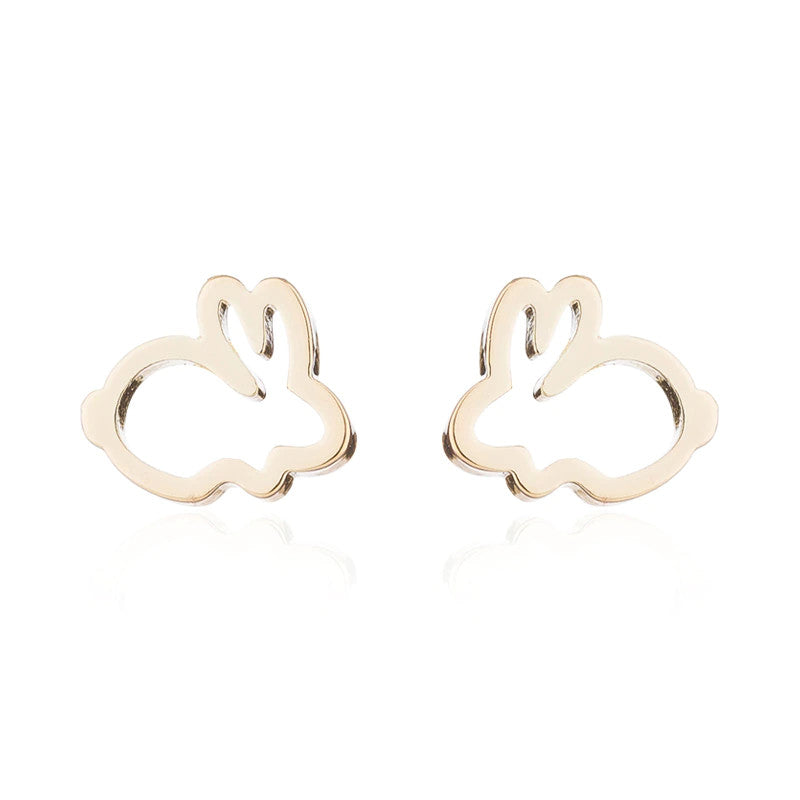 Hollow Bunny Stud Earrings