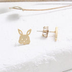 Load image into Gallery viewer, Asymmetric Carrot Rabbit Stud Earrings
