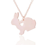 Load image into Gallery viewer, Mini Heart Bunny Rabbit Necklace
