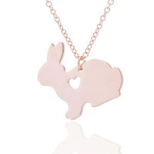 Mini Heart Bunny Rabbit Necklace