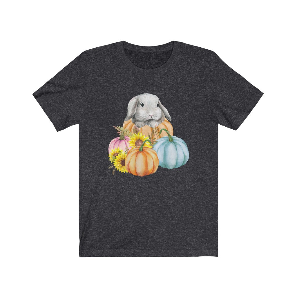 Watercolor Lop Bunny and Pumpkins Tee