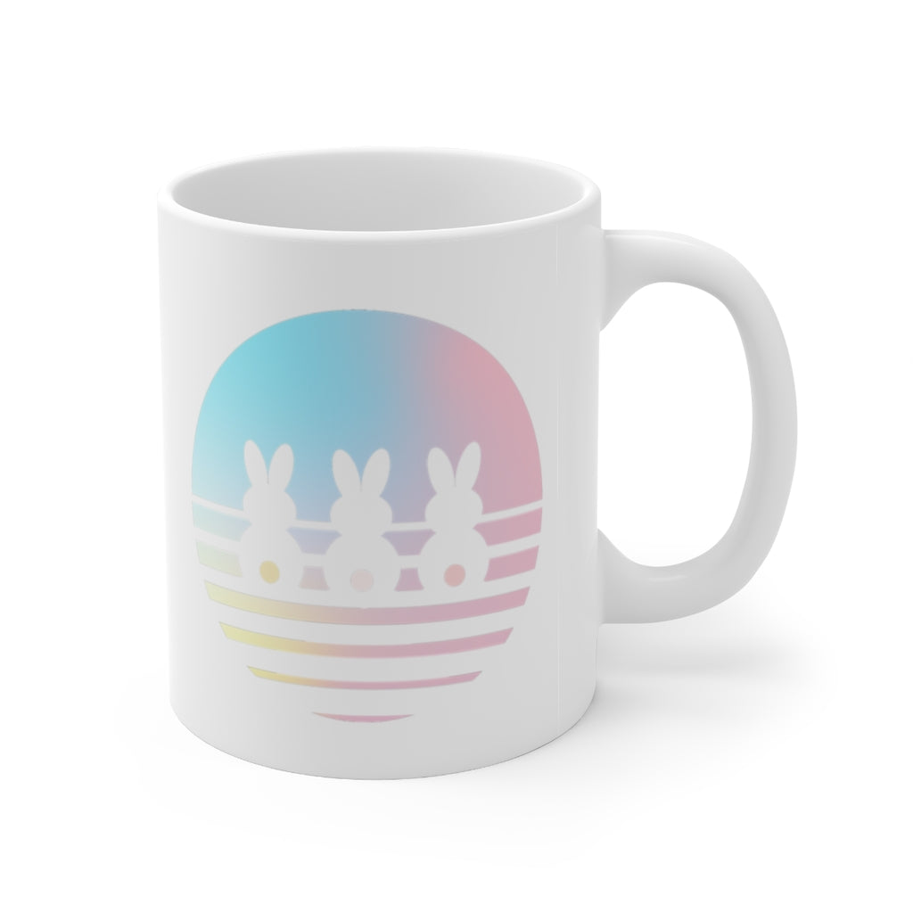 Pastel Sunset Bunnies Mug