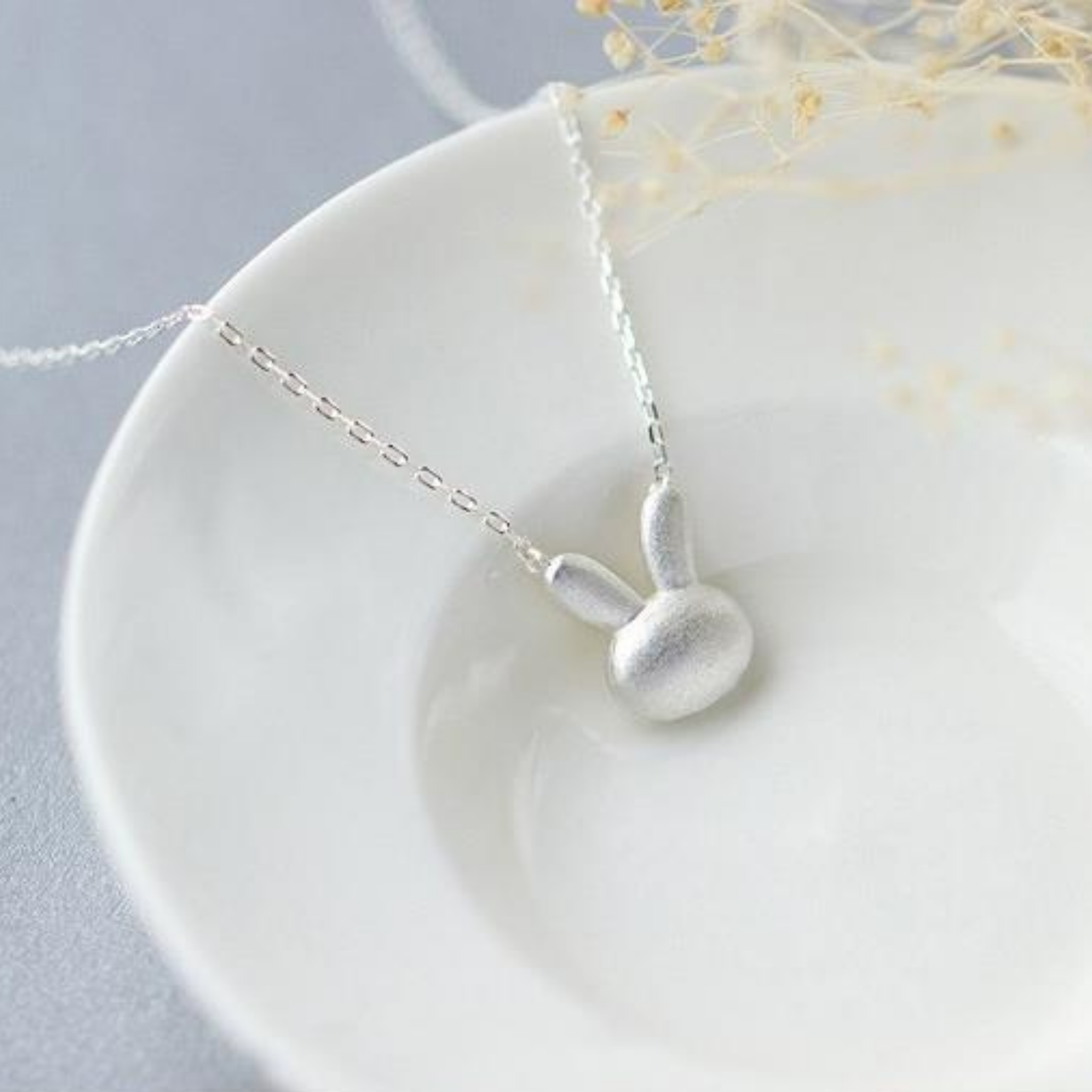 Dainty Bunny Silhouette Necklace