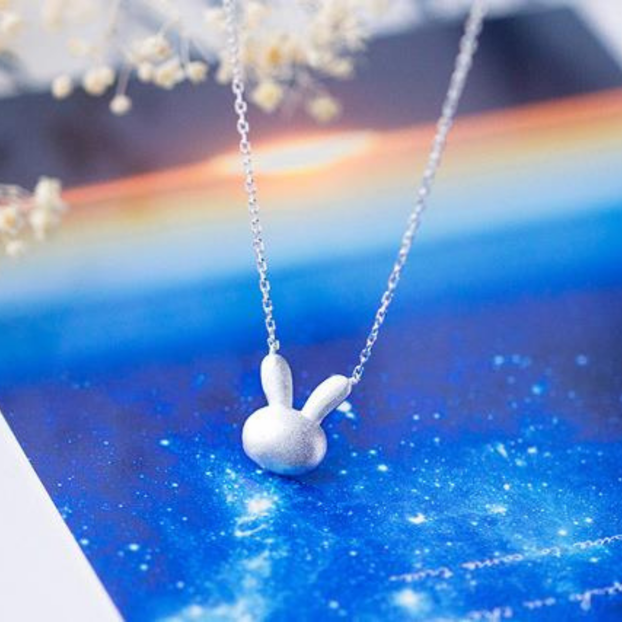 Dainty Bunny Silhouette Necklace