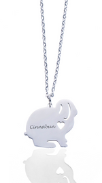 Load image into Gallery viewer, Custom Engraved Bunny Rabbit Necklace
