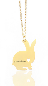 Racing Bunny Rabbit Heart Necklace – Lil' Bun's Boutique