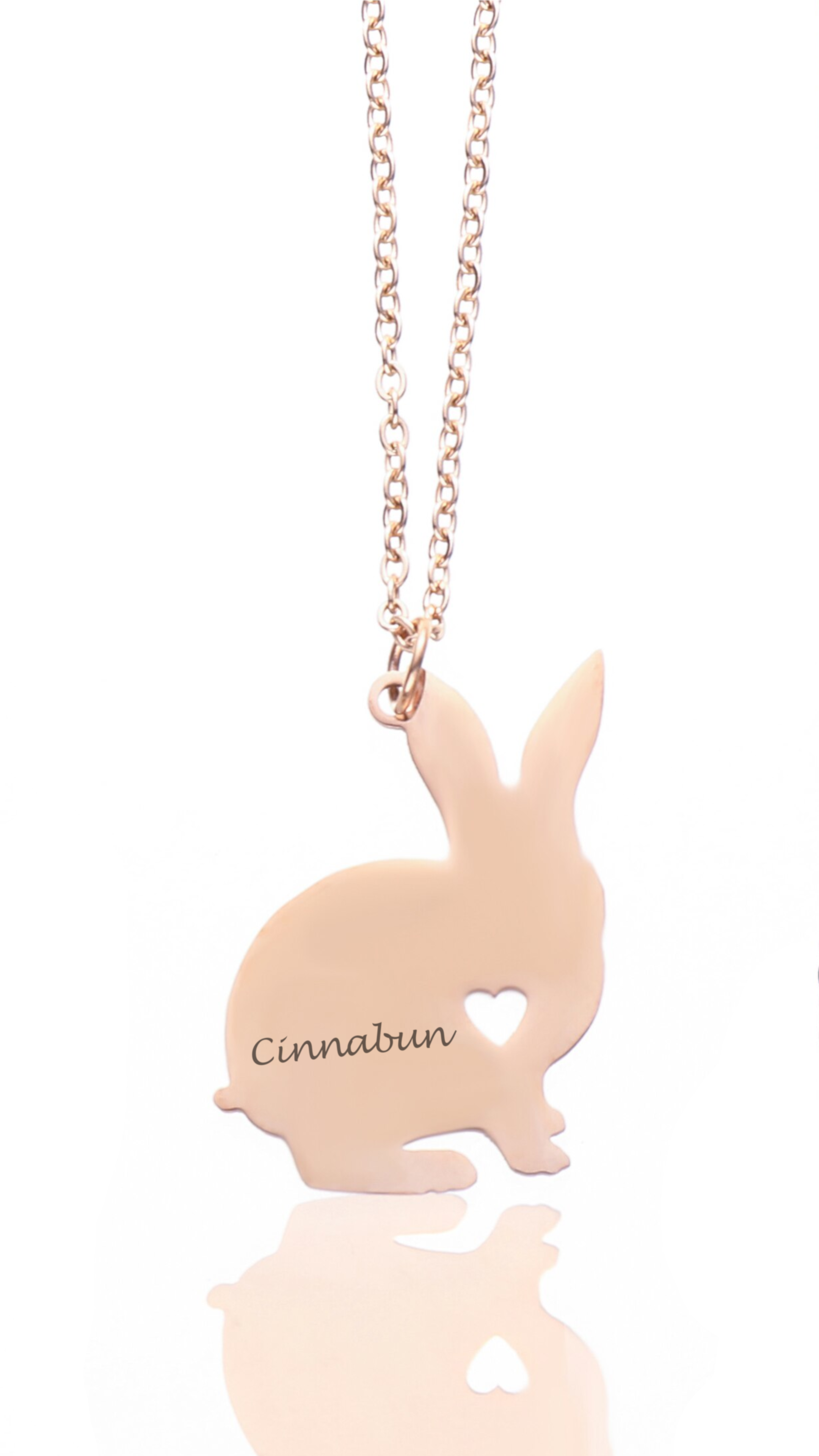 Eilygen Bunny Necklace Stainless Steel Bunny Pendant Initial Necklace  Rabbit Necklace Gifts for Women Girls Rabbit Lovers