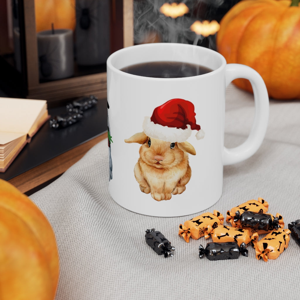 Xmas Bunny Trio Mug