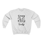 Load image into Gallery viewer, Crazy Bunny Lady Crewneck Sweatshirt
