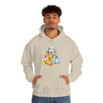 Load image into Gallery viewer, Watercolor Lop Bunny and Pumpkins Hoodie
