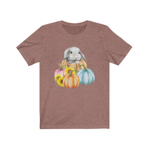 Watercolor Lop Bunny and Pumpkins Tee