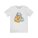Load image into Gallery viewer, Watercolor Lop Bunny and Pumpkins Tee
