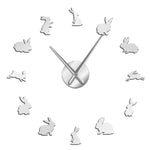 Load image into Gallery viewer, Oversized Bunny Mirror Wall Clock
