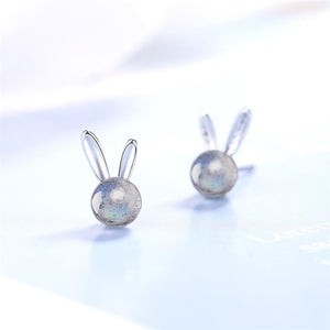 Moonstone Bunny Earrings
