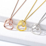 Load image into Gallery viewer, Racing Bunny Rabbit Heart Necklace
