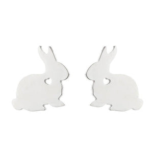 Mini Heart Bunny Rabbit Earrings